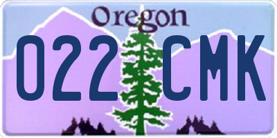 OR license plate 022CMK