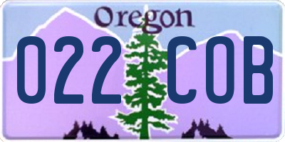 OR license plate 022COB