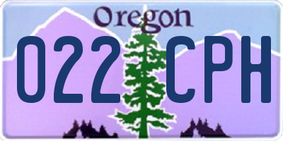 OR license plate 022CPH