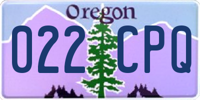 OR license plate 022CPQ