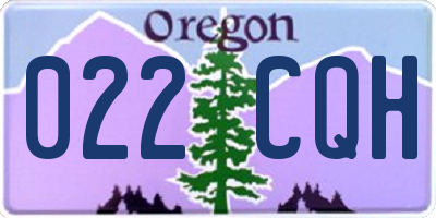 OR license plate 022CQH