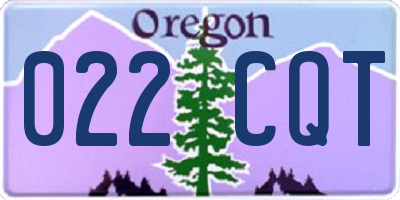 OR license plate 022CQT