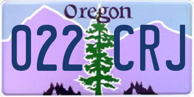 OR license plate 022CRJ