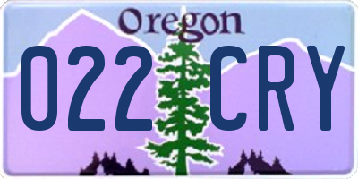 OR license plate 022CRY