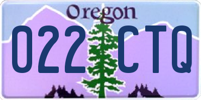 OR license plate 022CTQ