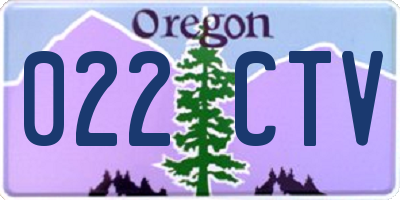 OR license plate 022CTV