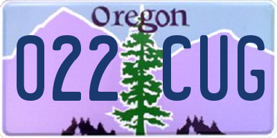 OR license plate 022CUG