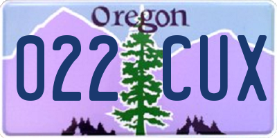 OR license plate 022CUX