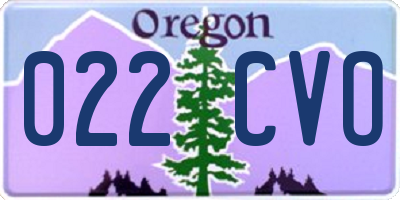 OR license plate 022CVO
