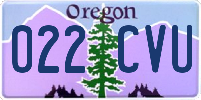 OR license plate 022CVU