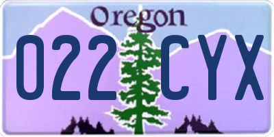 OR license plate 022CYX
