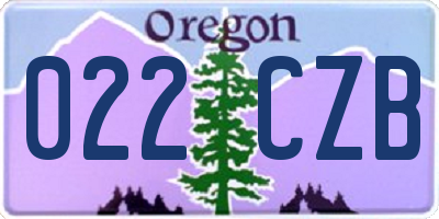 OR license plate 022CZB