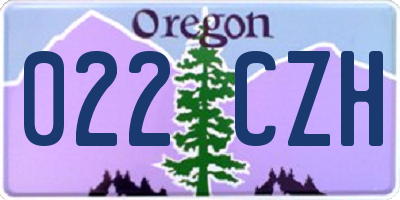 OR license plate 022CZH