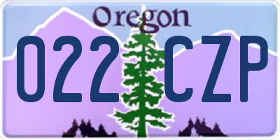OR license plate 022CZP