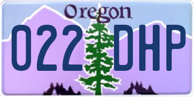OR license plate 022DHP