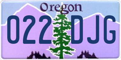 OR license plate 022DJG