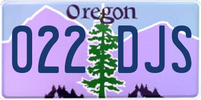 OR license plate 022DJS