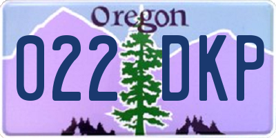 OR license plate 022DKP