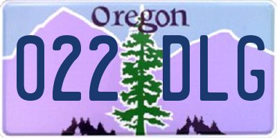 OR license plate 022DLG