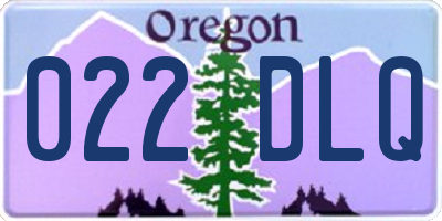 OR license plate 022DLQ