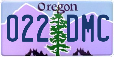 OR license plate 022DMC