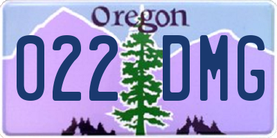 OR license plate 022DMG