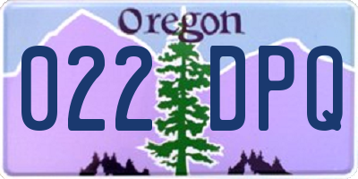 OR license plate 022DPQ