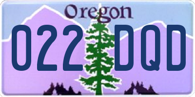 OR license plate 022DQD