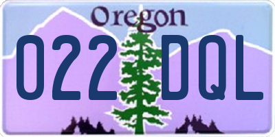 OR license plate 022DQL