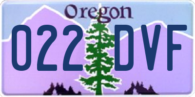 OR license plate 022DVF
