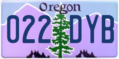 OR license plate 022DYB