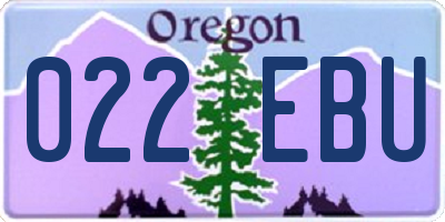 OR license plate 022EBU