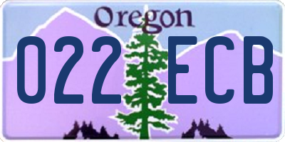 OR license plate 022ECB