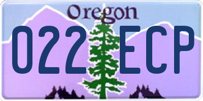 OR license plate 022ECP