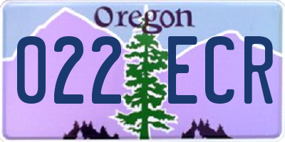 OR license plate 022ECR