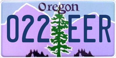 OR license plate 022EER