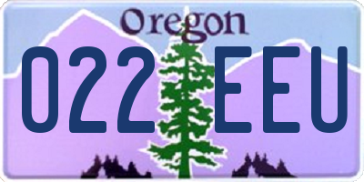 OR license plate 022EEU