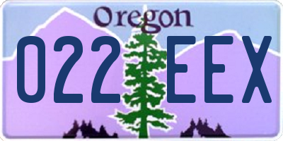 OR license plate 022EEX