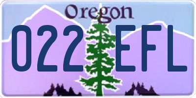 OR license plate 022EFL