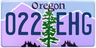OR license plate 022EHG