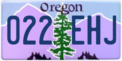 OR license plate 022EHJ