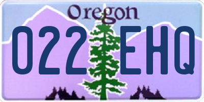 OR license plate 022EHQ