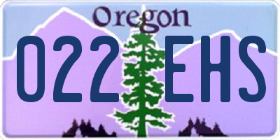 OR license plate 022EHS