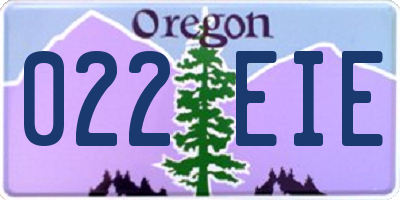 OR license plate 022EIE