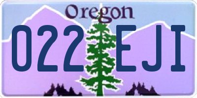 OR license plate 022EJI