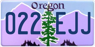OR license plate 022EJJ