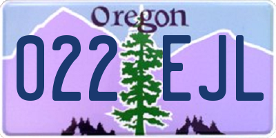 OR license plate 022EJL