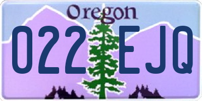 OR license plate 022EJQ