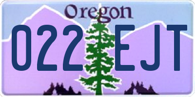 OR license plate 022EJT