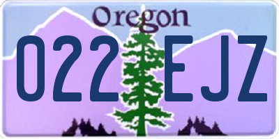 OR license plate 022EJZ